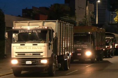 Desplegan policias y militares en camiones