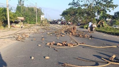Bloqueo en carretera