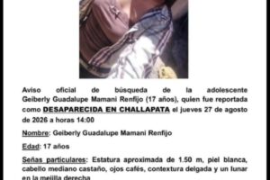 Imagen del aviso de extravío