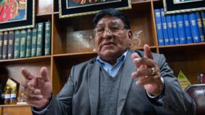 Lucio Gómez, dirigente de la Confederación de Choferes de Bolivia