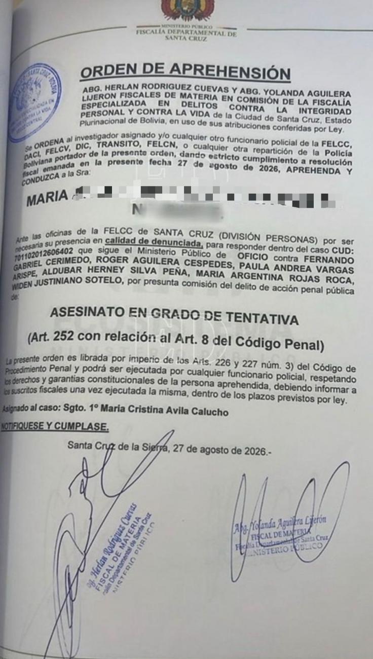 Orden de aprehensión