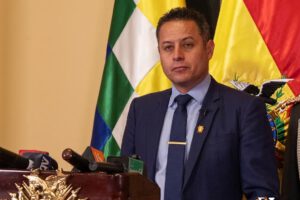 El vicepresidente Lara en conferencia de prensa