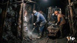 Trabajadores en una mina