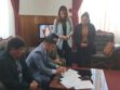 Periodistas junto al alcalde