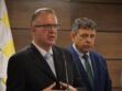 El diputado Alarcón en conferencia de prensa