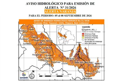 Aviso hidrológico del Senamhi.