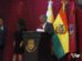 El gobernador Edgar Sánchez Aguirre durante su intervención en la Sesión de Honor por el Bicentenario de Oruro