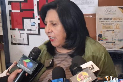La diputada Bilbao en conferencia de prensa