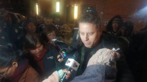 El vicepresidente Edmand Lara en su visita a Viacha
