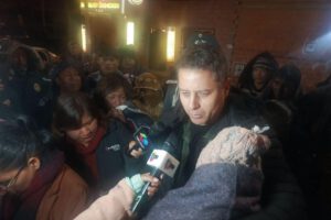 El vicepresidente Edmand Lara en su visita a Viacha