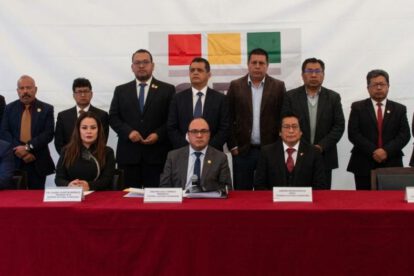 Autoridades electorales de Bolivia en conferencia de prensa