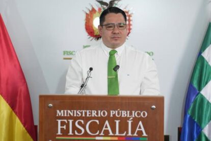 El fiscal general del Estado, Roger Mariaca Montenegro