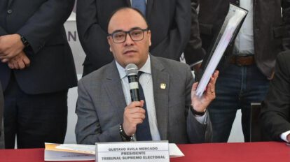 El presidente del Tribunal Supremo Electoral Gustavo Ávila