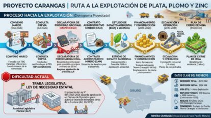 proceso del proyecto minero Carangas