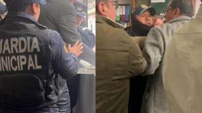Empujones entre guardias municipales y personal del Concejo