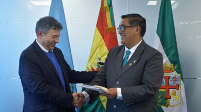 El rector de la Uagrm y el presidente de la Cámara de Senadores