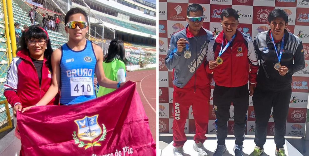 Torneo Nacional de Atletismo en La Paz, Haaron Choque gana dos medallas