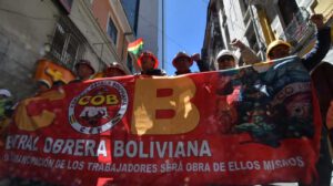Una movilización anterior de la COB