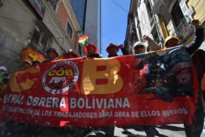 Una movilización anterior de la COB