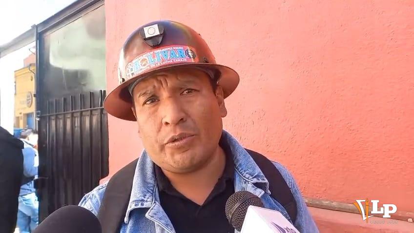 El dirigente del Distrito Minero Bolívar, Raúl Collurana