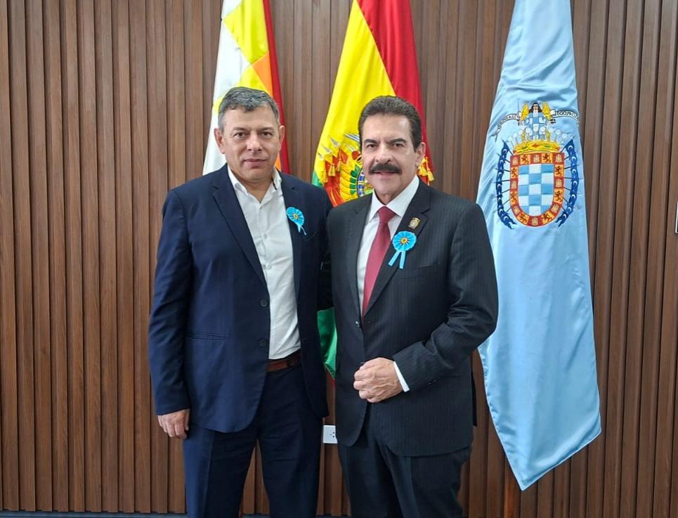 El presidente del Senado y el alcalde de Cochabamba