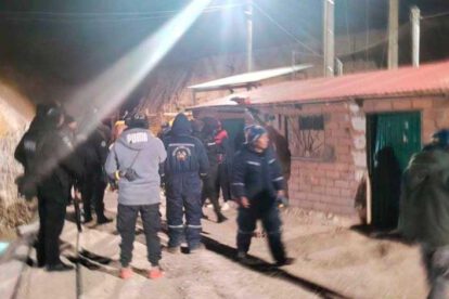 Trabajadores de la mina La Plata, en Potosí