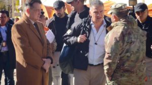 El ministro de Defensa, Ernesto Justiniano, en Viacha