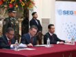 El Presidente Rodrigo Paz y otras autoridades durante el acto