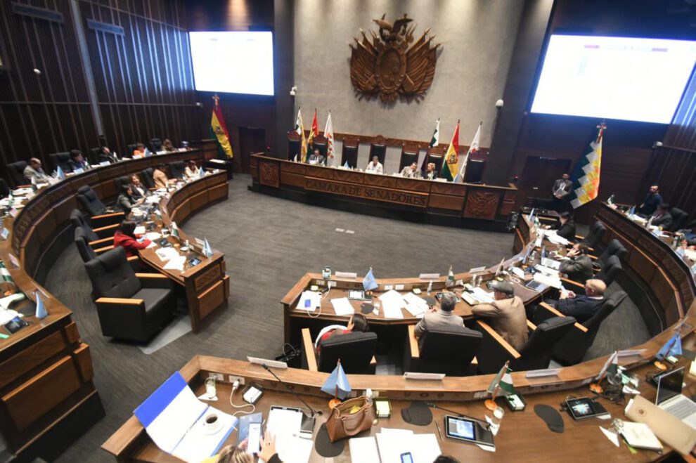El pleno del Senado en Bolivia