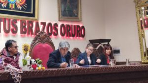 firma de convenio con PNUD y gobernación de Oruro