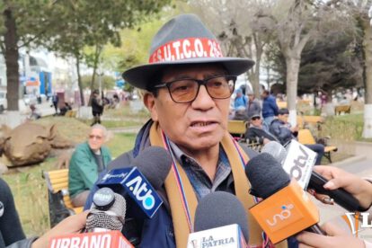 El dirigente de la Fsutco, Jaime Ticona