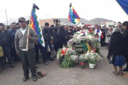 El velorio del manifestante fallecido en 2019