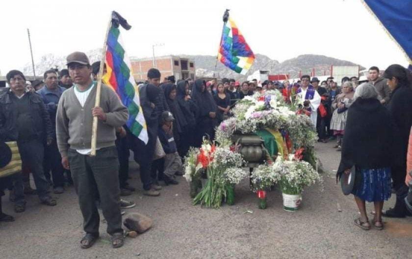 El velorio del manifestante fallecido en 2019