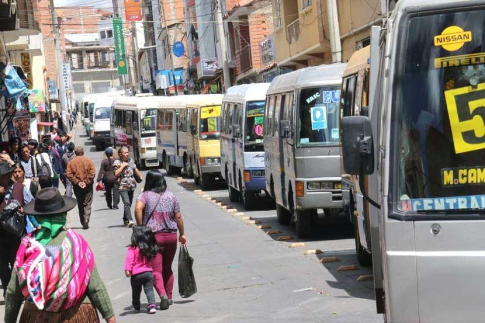 El servicio de transporte público en la ciudad de Sucre