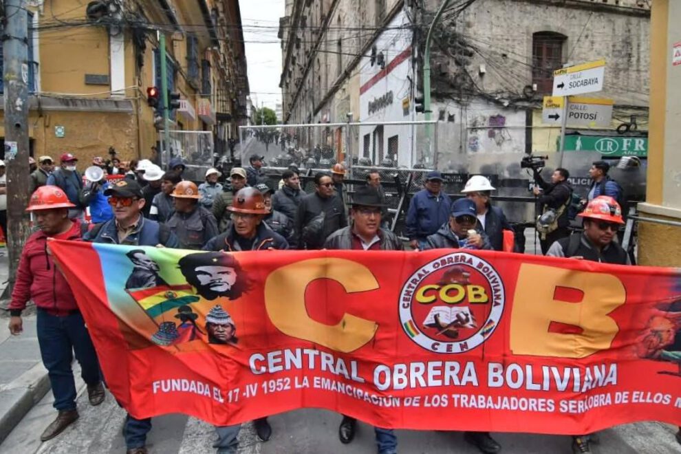 Marcha de la Central Obrera Boliviana