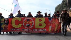 Marcha de la central obrera boliviana