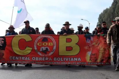 Marcha de la central obrera boliviana