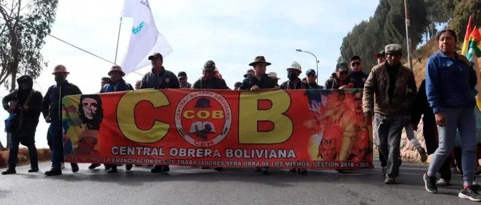 Marcha de la central obrera boliviana