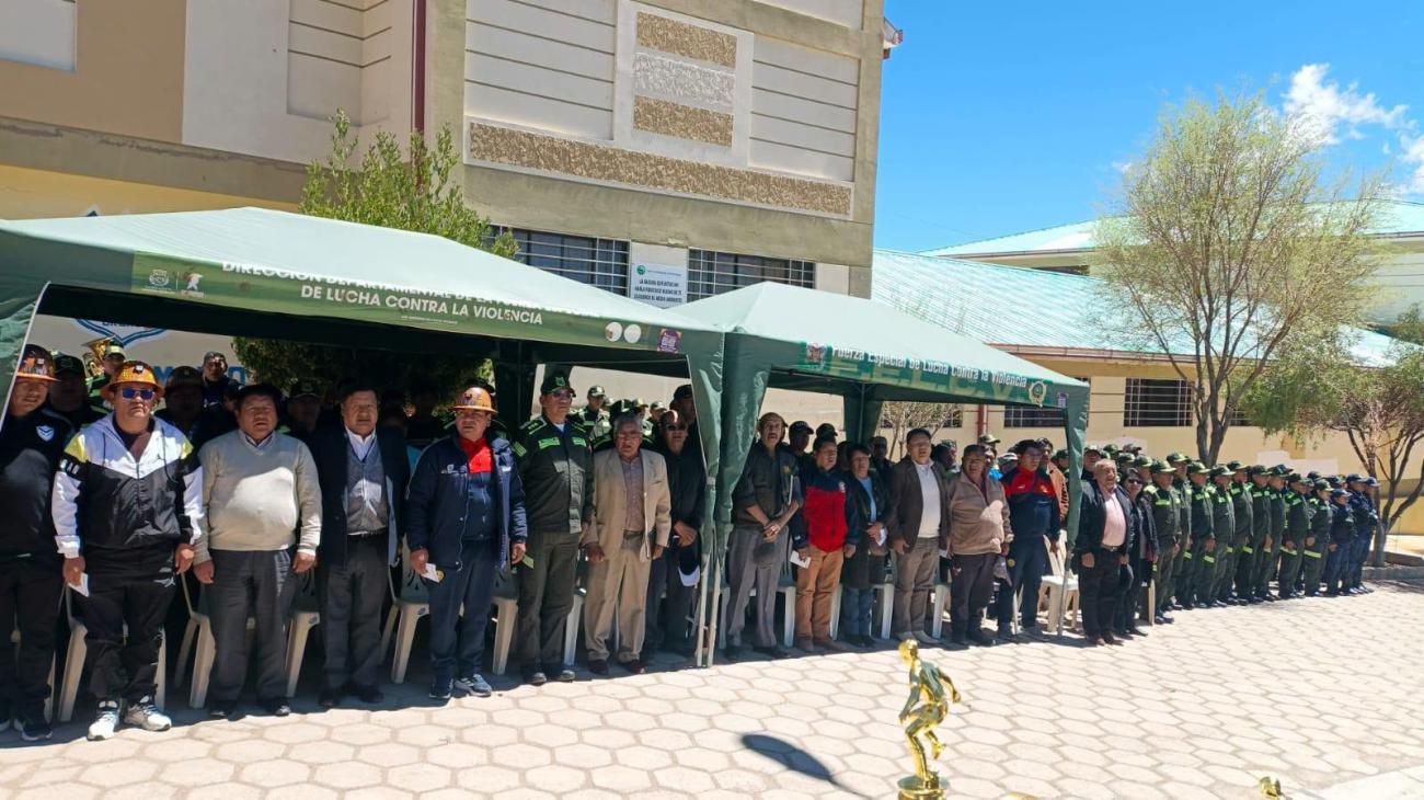 inauguración módulo policial Oruro