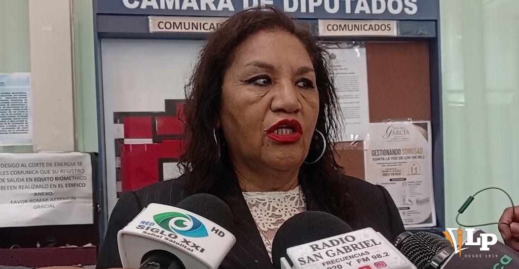La diputada Jiménez en conferencia de prensa