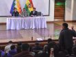 Autoridades de Gobierno y dirigentes del transporte