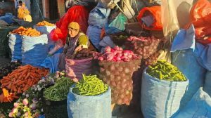 puesto de venta de verduras