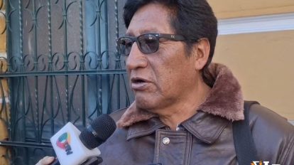 El dirigente del Transporte Pesado en conferencia de prensa