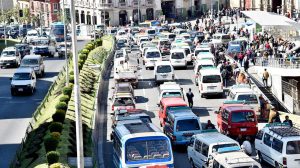 El parque automotor de La Paz