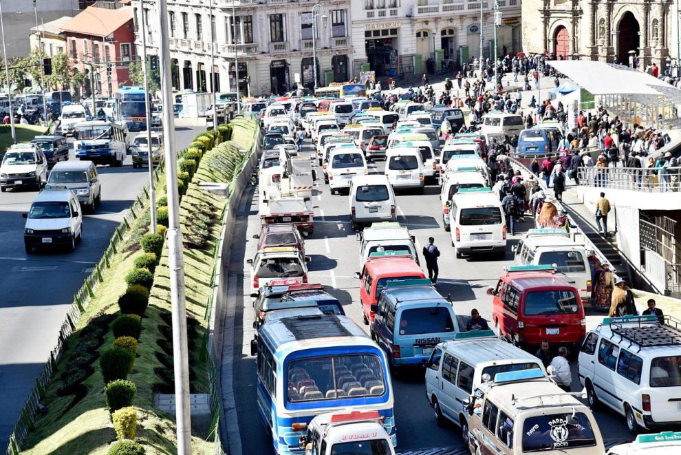 El parque automotor de La Paz