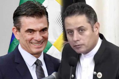El presidente Rodrigo Paz y el vicepresidente Edmand Lara.