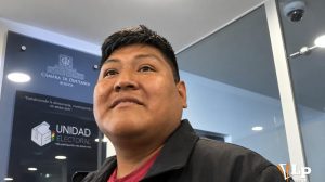 El senador Quispe en conferencia de prensa