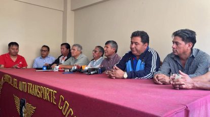 Representantes del transporte federado de Cochabamba