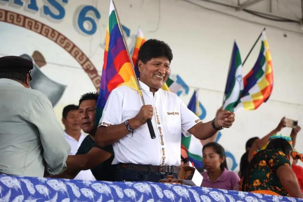Evo Morales en el ampliado de Lauca Ñ, Cochabamba