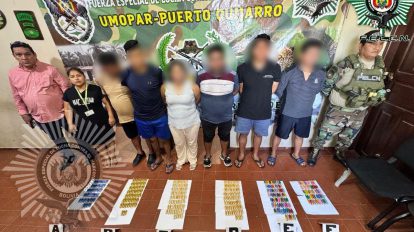 Algunas de las personas aprehendidas